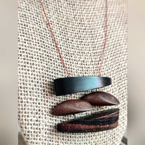 Artisan Sculpture Wood Necklace